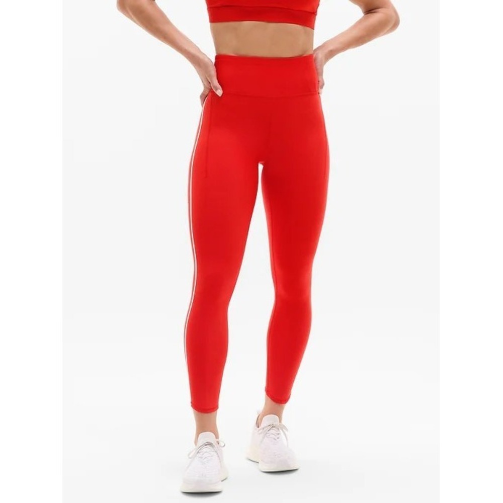 Athleta Pacesetter 7/8 Tight Medium Waist  28 In x 25 In Inseam Red
